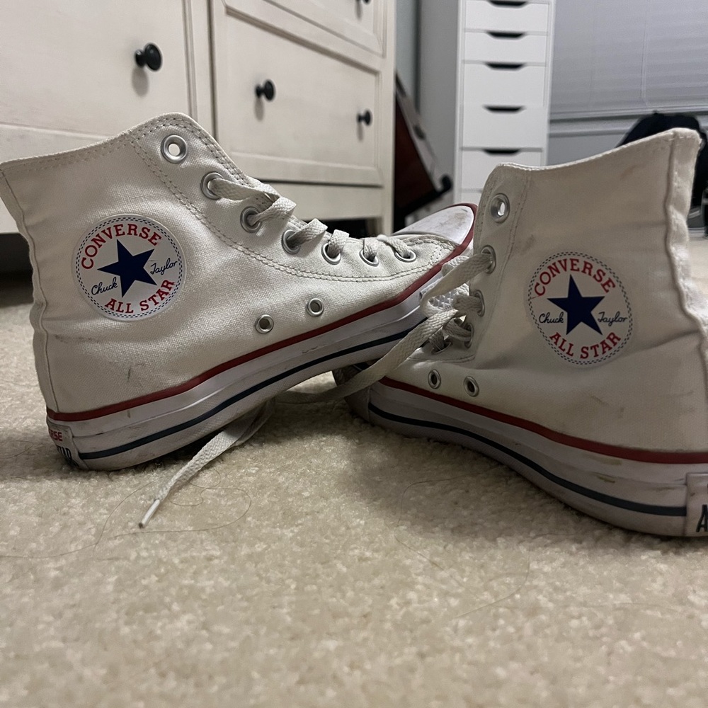 White Hightop Converse